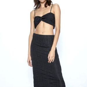 Zara WOMAN'S Twisted CRINKLE Bra Top